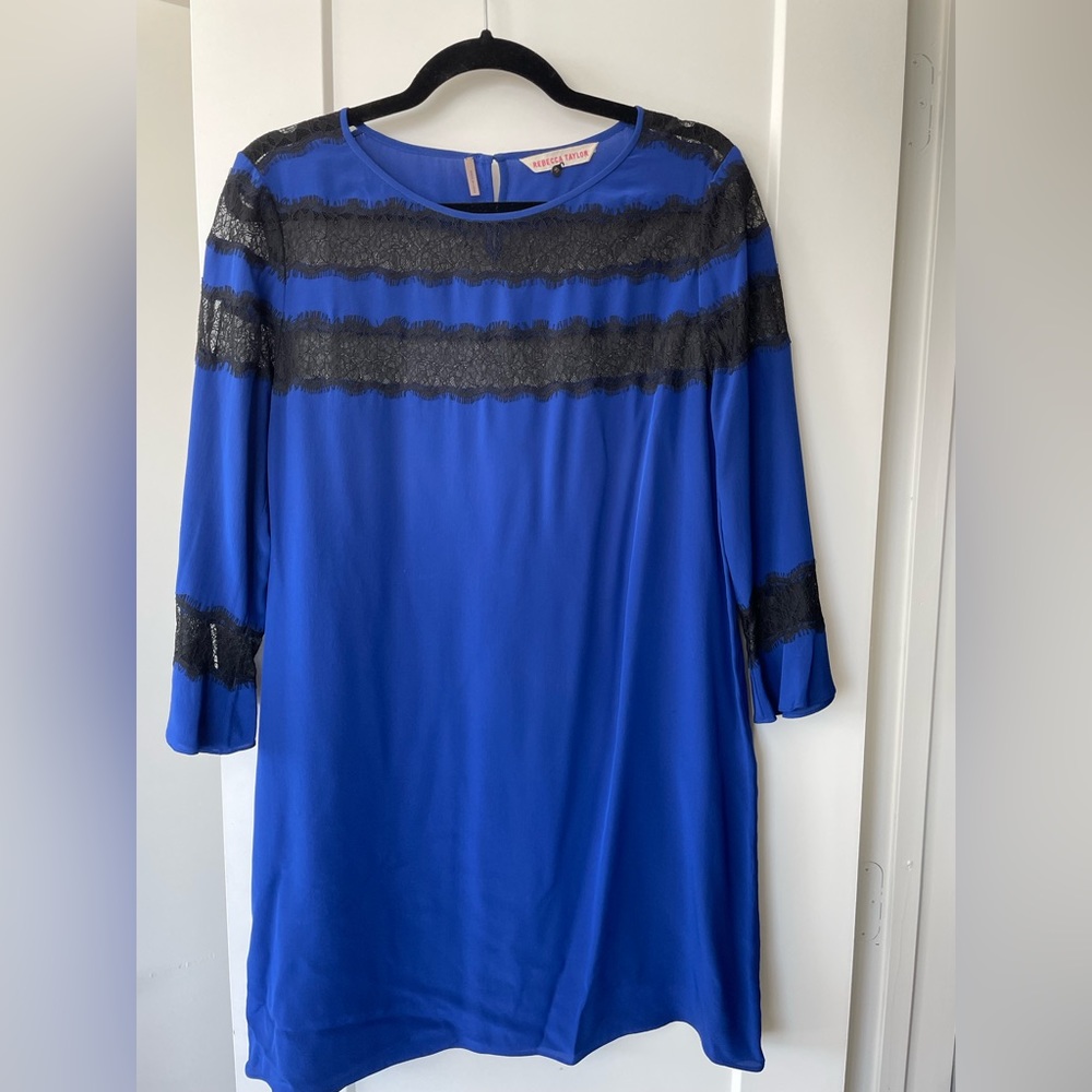 Rebecca Taylor silk lace shift dress